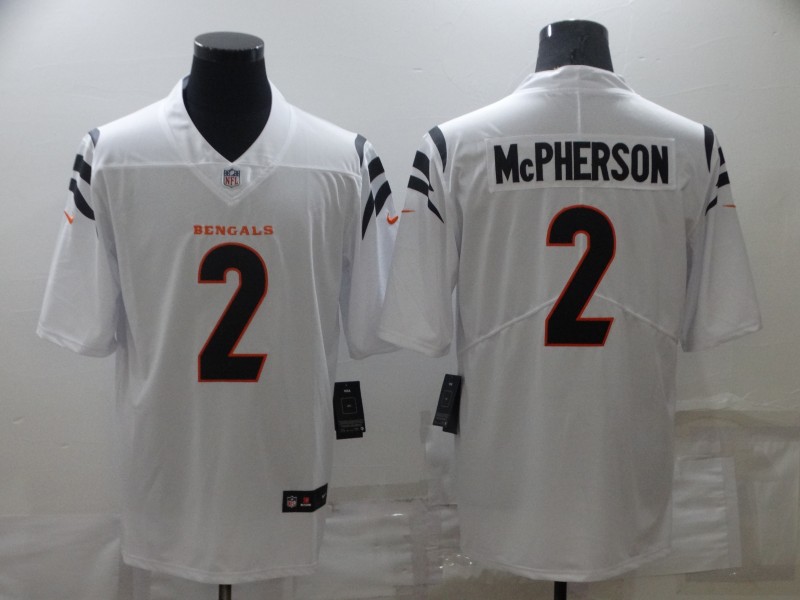 Men Cincinnati Bengals #2 Mcpherson White 2022 Nike Vapor Untouchable Limited NFL Jersey